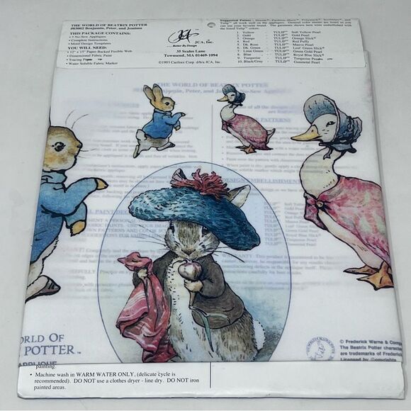 1993 Beatrix Potter No Sew Fabric Appliqués
Benjamin Peter Jemina - Picture 10 of 12